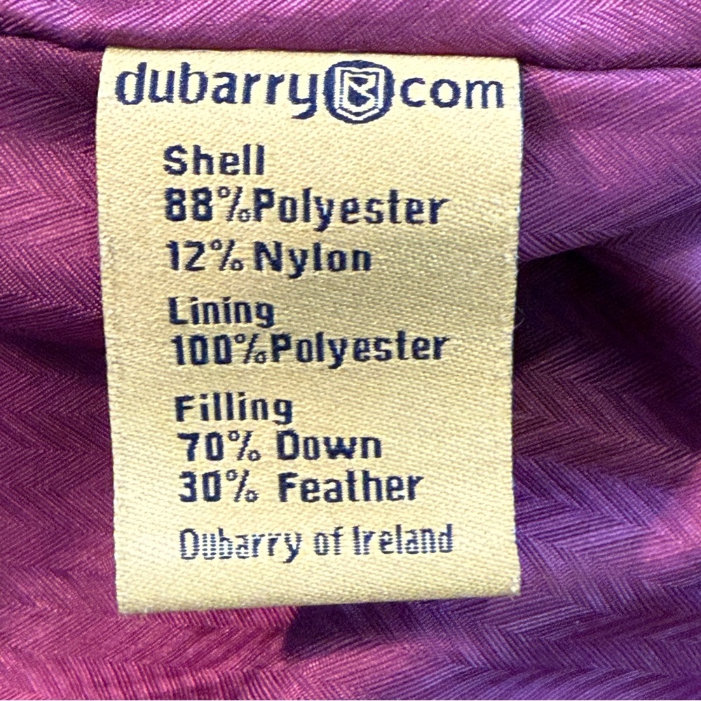 Dubarry of Ireland Keyes Parka Down Filled Faux Fur Collar Coat Women’s US 10 - Picture 16 of 16